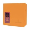 100 serviettes de table ouate de cellulose 2 plis mandarine 38 cm