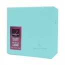 100 serviettes de table ouate de cellulose 2 plis turquoise 38 cm