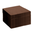 50 serviettes carrées micro gaufrée double épaisseur chocolat 38 cm