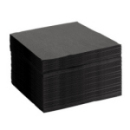 50 serviettes carrées micro gaufrée double épaisseur noir 38 cm