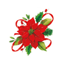 20 Serviettes en papier Fleur de Noël 33 x 33 cm