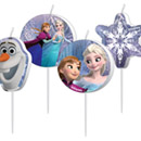 4 Bougies d'anniversaire La Reine des neiges 9 cm