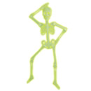 Squelette articulée phosphorescent Halloween 92 cm