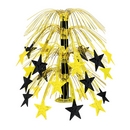 Centre de table étoiles noires et dorées