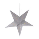 Suspension lanterne étoile grise 60 cm