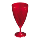 6 verres à eau design plastique rigide rouge carmin 25 cl