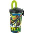 Verre en plastique avec paille Tortues Ninja™