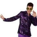 Veste disco violette brillante homme