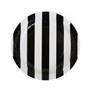 10 Assiettes rayées noires et blanches