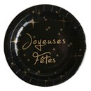 10 Assiettes en carton Joyeuses fêtes 23 cm