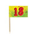 10 Drapeaux mini pic anniversaire 18 ans