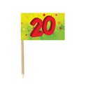 10 Drapeaux mini pic anniversaire 20 ans