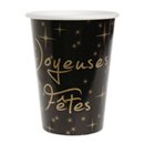 10 Gobelets en carton Joyeuses fêtes 25 cl