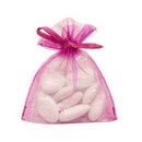 10 sachets organza fuchsia