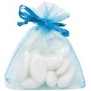 10 sachets organza turquoise