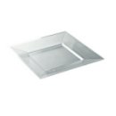 72 assiettes en plastique rigide carré cristal PRESTIGE 18 cm