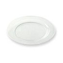 12 assiettes en plastique rigide ronde cristal PRESTIGE 24 cm