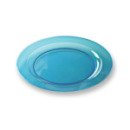 132 assiettes rondes en plastique turquoise PRESTIGE 24 cm