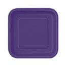 14 Grandes assiettes en carton violettes 23 cm
