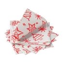 14 Serviettes en papier Chistmas Star rouge 33 x 33 cm