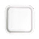 14 Assiettes carrées en carton blanc 23 cm