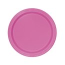 16 assiettes rondes en carton rose 23 cm