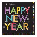 16 Petites Serviettes en papier Happy New Year 2016