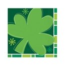 16 Serviettes en papier Trèfles Saint Patrick 33 x 33 cm