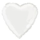 Ballon aluminium coeur blanc 45 cm