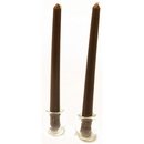 2 Bougies pour chandelier marron