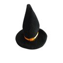 2 Décorations petits chapeaux de sorcière ruban orange