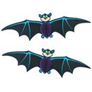 2 Décorations à suspendre chauve-souris Halloween