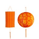 2 Lanternes oranges et jaunes