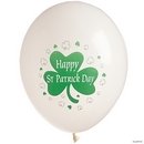 20 Ballons Saint Patrick blanc 29 cm