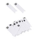 20 Etiquettes fanion blanches