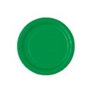 20 Petites assiettes en carton vert émeraude