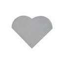 20 Petites Serviettes en papier Argent coeur 18 x 21 cm