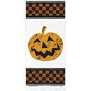 20 Sachets cadeaux en plastique à damier Citrouille Halloween