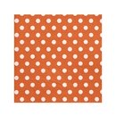 20 Serviettes en papier Orange pois blancs 33 x 33 cm