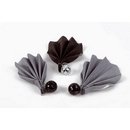 20 Serviettes en papier Argent ronde 30 cm
