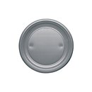 25 petites assiettes plastique acier ronde 17 cm