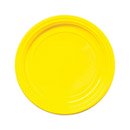 30 Assiettes en plastique jaune 22 cm