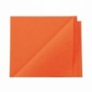 50 serviettes carrées micro gaufrée double épaisseur orange 38 cm