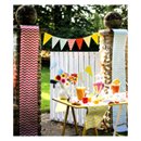 5 Fanions carton DIY chevron jaune