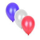 50 Ballons tricolores bleus, blancs, rouges