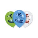 6 ballons latex Happy Birthday Mickey