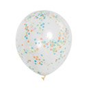 6 Ballons transparents avec confettis colorés