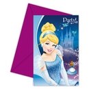 6 cartes invitation carton Cendrillon™ avec enveloppes