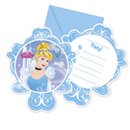 6 Cartes invitations + enveloppes Cendrillon™