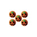 5 Mini disques en sucre Citrouilles Halloween